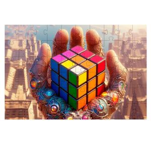 Quebra-cabeça Cubo Mágico De 300 Peças Em Mdf