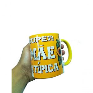 Kit Presente Canecas Super Pai Mãe Atipicos Com 2 Chaveiros