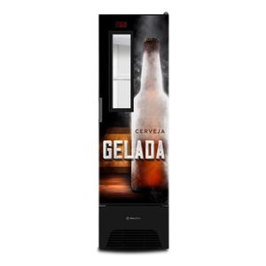Cervejeira Expositor Vertical Porta Sólida 287 Litros Optima Adesivada 220V VN28FP