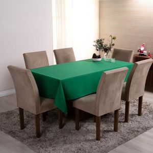 Toalha De Mesa Basic Lisa Oxford Decoração 1,45m X 1,40m Para 4 Lugares Verde 100% Poliéster