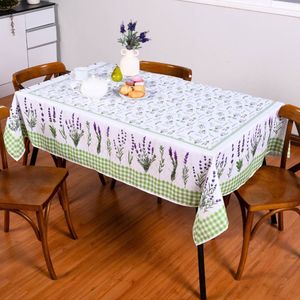 Toalha De Mesa Tropical Microfibra Estampada 1,50m X 1,50m Para 4 Lugares Lavanda