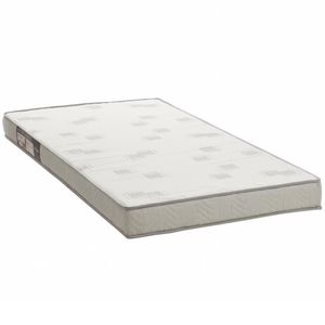 Colchão Solteiro 88x188x12 Espuma D23 Liso Light Branco Cinza - Ortobom