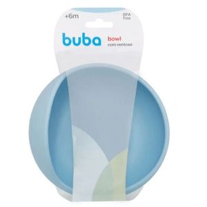 Bowl Em Silicone Com Ventosa Azul - Buba