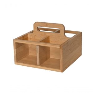 Porta Talheres Bambu Visor Acríl 20 Cm Ecokitchen Mimo Style
