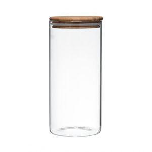 Pote Hermético Vidro Boro C- Tampa De Bambu 1,3 L Mimo Style