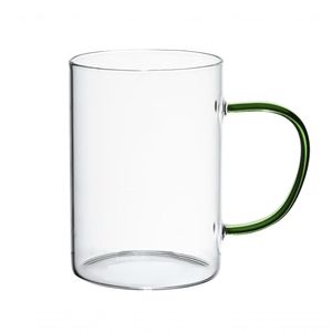 Dupla De Canecas Vidro Boro Com Alça Verde 200 Ml Mimo Style