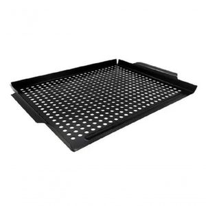 Bandeja Perfurada Para Grelha Em Churrasqueira Em Inox Preto 40x30 Cm - Mimo Style - Ah20376