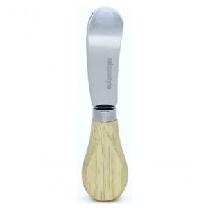 Espátula Para Queijo Inox Com Cabo De Madeira 12.8 Cm - Mimo Style - Ac19012