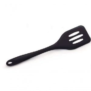 Espátula Vazada Em Silicone Preto 29.5 Cm - Mimo Style - Sn1738p