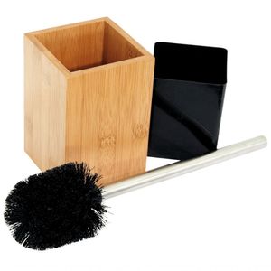 Jogo De Limpeza Para Banheiro Em Bambu 36x10 Cm - Mimo Style - Bm1506