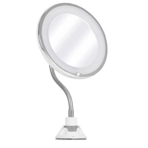 Espelho De Aumento Com Led Base Flexível 35x18 Cm - Mimo Style - Bh19285