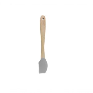 Jogo 2 Meia Espátulas Silicone Cabo De Bambu 21 Cm Mimo Style