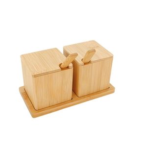 Jogo Porta Condimentos Bambu 17 Cm Mimo Style Bm22383