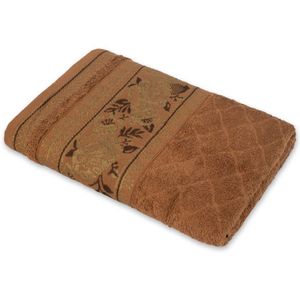 Kit 5 Toalhas De Rosto Fio Penteado Jacquard 50x70cm Nice Ferrugem