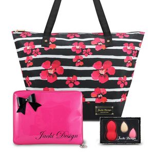 Kit Bolsa Shopper, Capa P/ Tablet, Esponja 3pcs - Salmão Pink