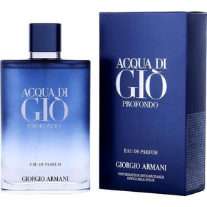 Perfume Masculino Giorgio Armani Acqua Di Gio Profondo Edp Spray Refilável 200 Ml