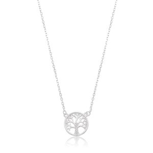 Colar Arvore Da Vida Caule Cravejada Prata 925