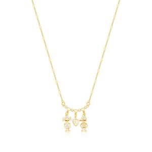 Colar Filhos Amados Banhado A Ouro 18k