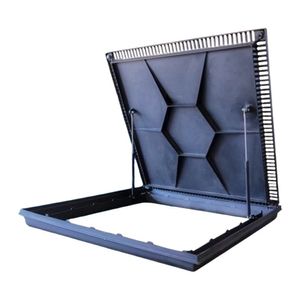 Tampa Para Casa Máquinas Piscina 1,00x1,00m Com Grelha Nossa Kasa Cinza-escuro