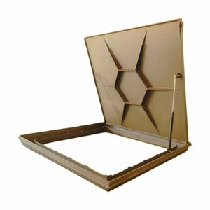 Tampão Tampa Casa Máquinas Piscina 80x80 Com Amortecedor Canaleta Invisível Fendi