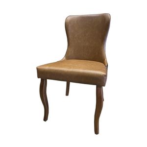 Cadeira Decorativa Sala De Jantar Duque Madeira Pu Marrom G48 - Gran Belo