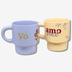 Kit Canecas Empilháveis Bordado De Vó – Zonacriativa