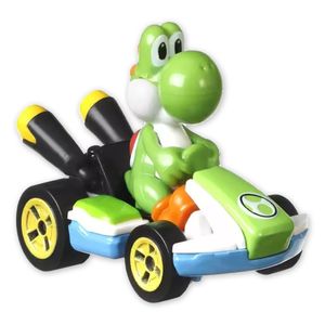 Carrinho Mario Kart Hot Wheels 1:64 Original - Mattel Gbg25 Yoshi Standard Kart