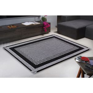 Tapete Sisal Sala Quarto 1,00x1,50 Antiderrapante Preto-cinza S-587