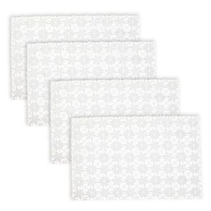 Toalha De Geladeira Pvc Rendado Kit 04 Pçs Flores Fl1607
