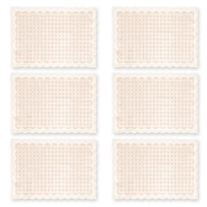 Toalha De Geladeira Pvc Rendado Kit 06 Pçs Balão Bege Fl1522