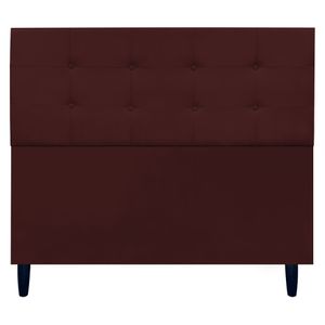 Cabeceira Para Cama De Casal 140 Cm Ivy Suede Bordô Suede