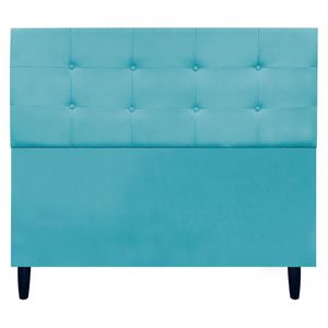 Cabeceira Para Cama De Casal 140 Cm Ivy Suede Azul-turquesa Suede