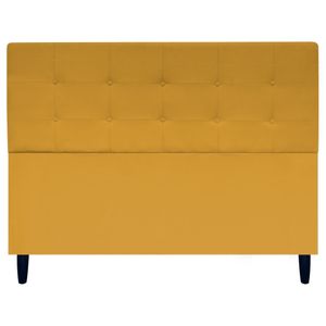 Cabeceira Para Cama Queen 160 Cm Ivy Suede Mostarda Suede