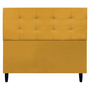 Cabeceira Para Cama De Casal 140 Cm Ivy Suede Mostarda Suede