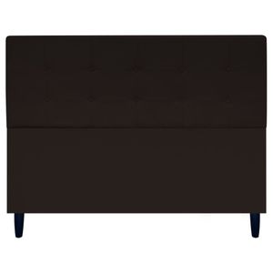 Cabeceira Para Cama Queen 160 Cm Ivy Suede Marrom Suede