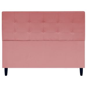 Cabeceira Para Cama Queen 160 Cm Ivy Suede Rosê Suede