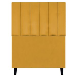 Cabeceira Para Cama De Solteiro 90 Cm Suede Mostarda Suede