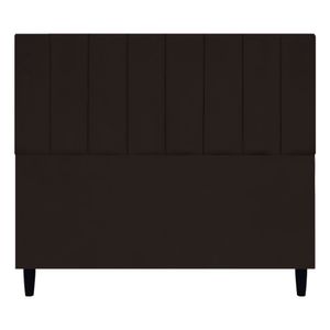 Cabeceira Para Cama De Casal 140 Cm Elen Suede Marrom Suede