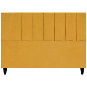 Cabeceira Para Cama Queen 160 Cm Elen Suede Mostarda Suede