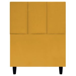 Cabeceira Estofada Para Cama Box Solteiro 90 Cm Classic Suede Mostarda Suede