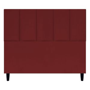 Cabeceira Estofada Para Cama Box Casal 140 Cm Classic Suede Vermelho Suede