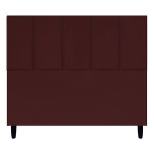 Cabeceira Estofada Para Cama Box Casal 140 Cm Classic Suede Bordô Suede