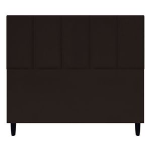 Cabeceira Estofada Para Cama Box Casal 140 Cm Classic Suede Marrom Suede