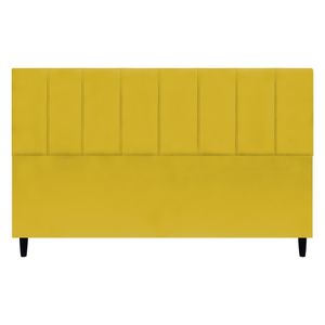 Cabeceira Para Cama Box King Size 195 Cm Classic Suede Amarelo Suede