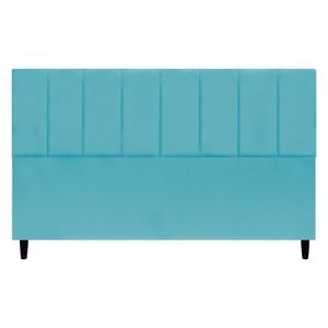 Cabeceira Para Cama Box King Size 195 Cm Classic Suede Azul-turquesa Suede