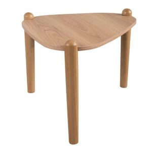 Mesa De Centro Orgânica Artesano 60 Cm (largura) Em Mdp Hanover (mel) E Pés Em Madeira Maciça