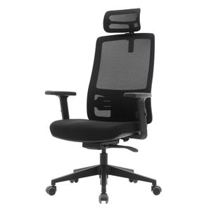 Cadeira Escritório Giratória Nr-17 Wall Street Presidente Fratini Tela Mesh Preto Base Rodízio Nylon