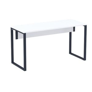 Mesa Escritório P25 Tub Pandin 120 Cm (larg) Tampo Mdp Branco Pé Aço Tubular Azul Del Rey