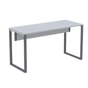 Mesa Escritório P25 Tub Pandin 120 Cm (larg) Tampo Mdp Cinza Pé Aço Tubular Grafito