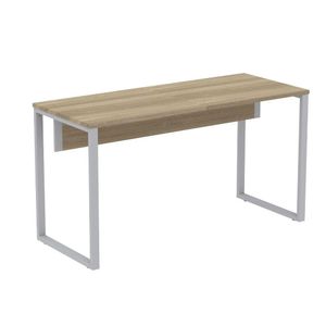 Mesa Escritório P25 Tub Pandin 134 Cm (larg) Tampo Mdp Noce Naturalle Pé Aço Tubular Cinza